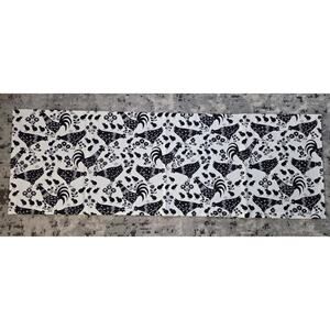 Charming Country Curtains-Set of 6 -Farmhouse Decor 17x50 Chicken Rooster Floral